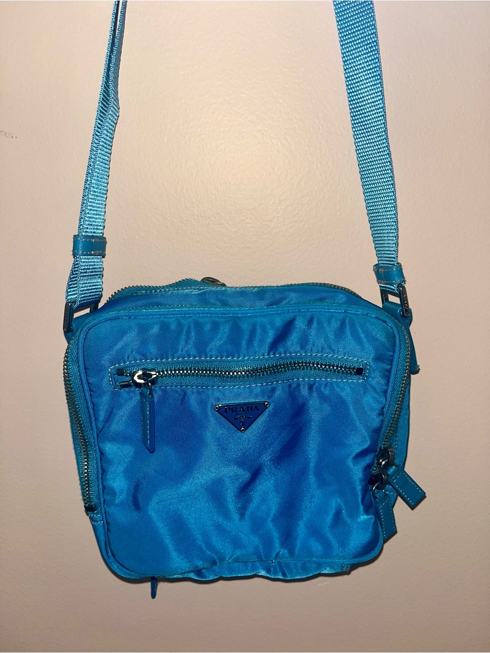 Prada Turquoise Blue Nylon Crossbody Bag - Picture 4 of 4
